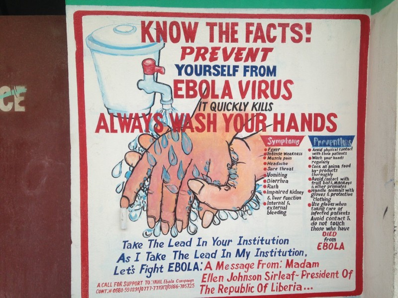 Connaissez les faits ! Affiche de prévention du virus Ebola
