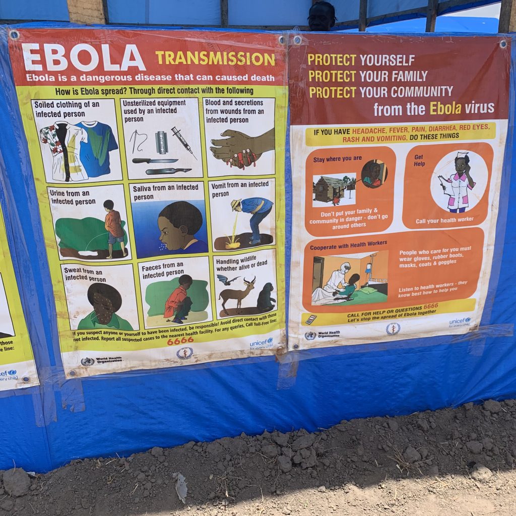 Ebola public health information posters in Uganda