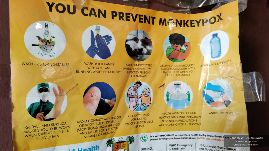 Légende : Affiche de prévention du Monkeypox de l'OMS Crédit : Propre à l'auteur