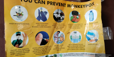 التسمية التوضيحية: ملصق منظمة الصحة العالمية للوقاية من جدري القرود الائتمان: ملك المؤلف