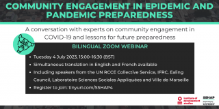 Community engagement in epidemic and pandemic preparedness